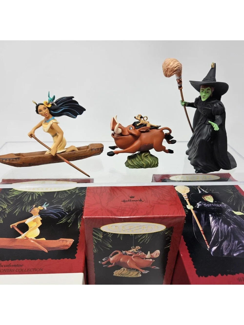 Lot Of 3 New Hallmark Keepsake Ornaments Pocahontas Lion King Wizard Of Oz NIB